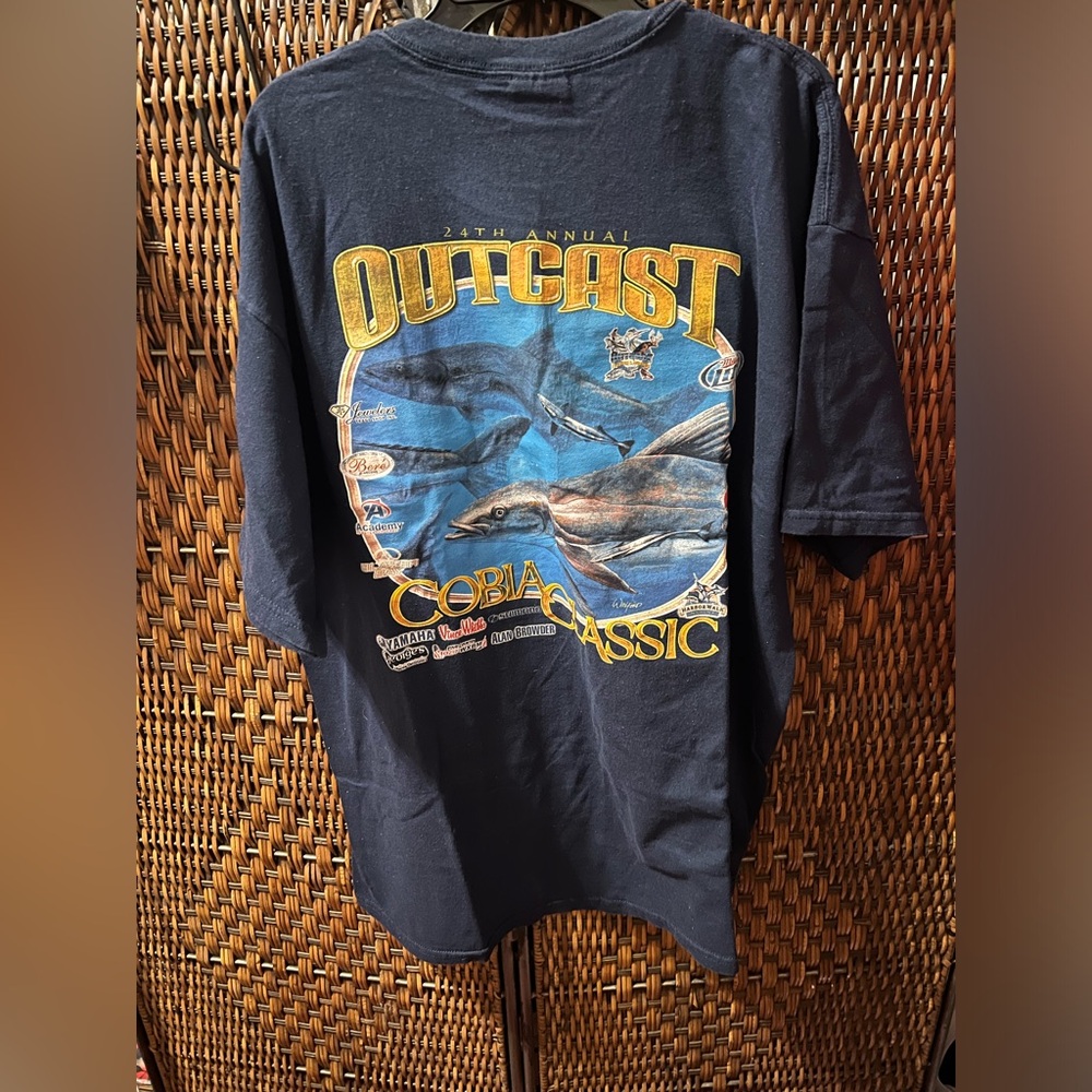 This is an Navy OutCast t-shirt